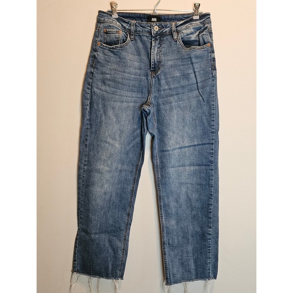 L&M Black Label Denim - L&M Black Label Medium Wash Straight Leg Raw Hem Jeans size 11